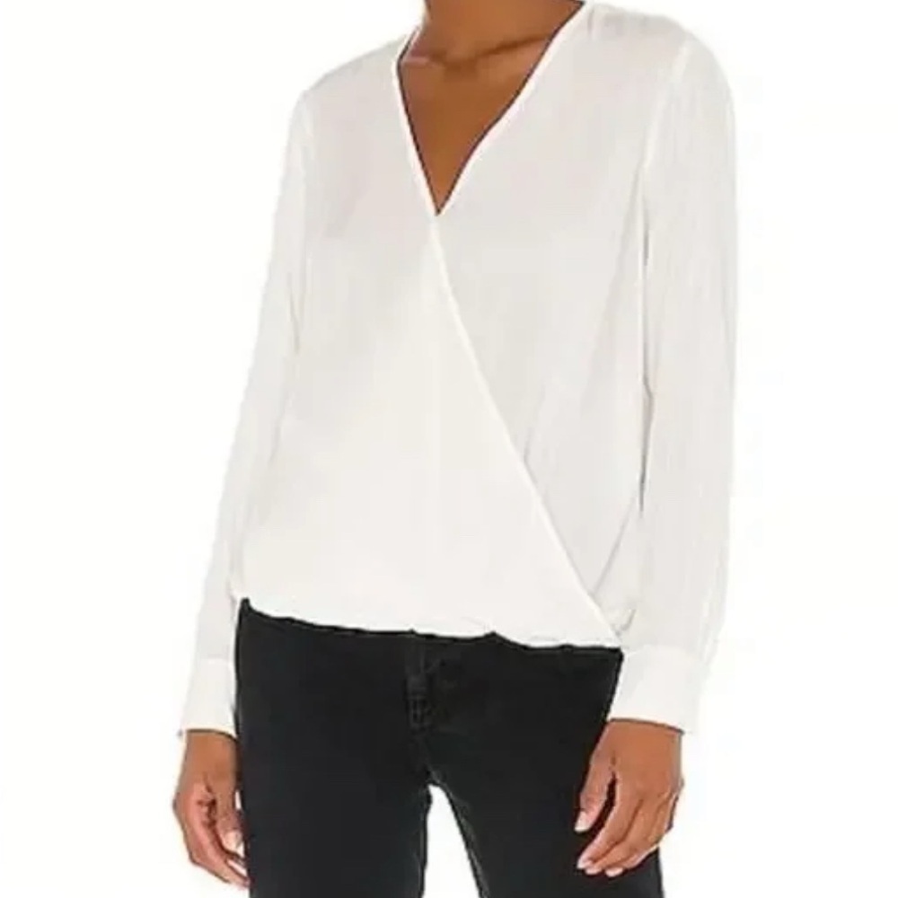 Rails Hillary Ivory Snake Wrap Blouse